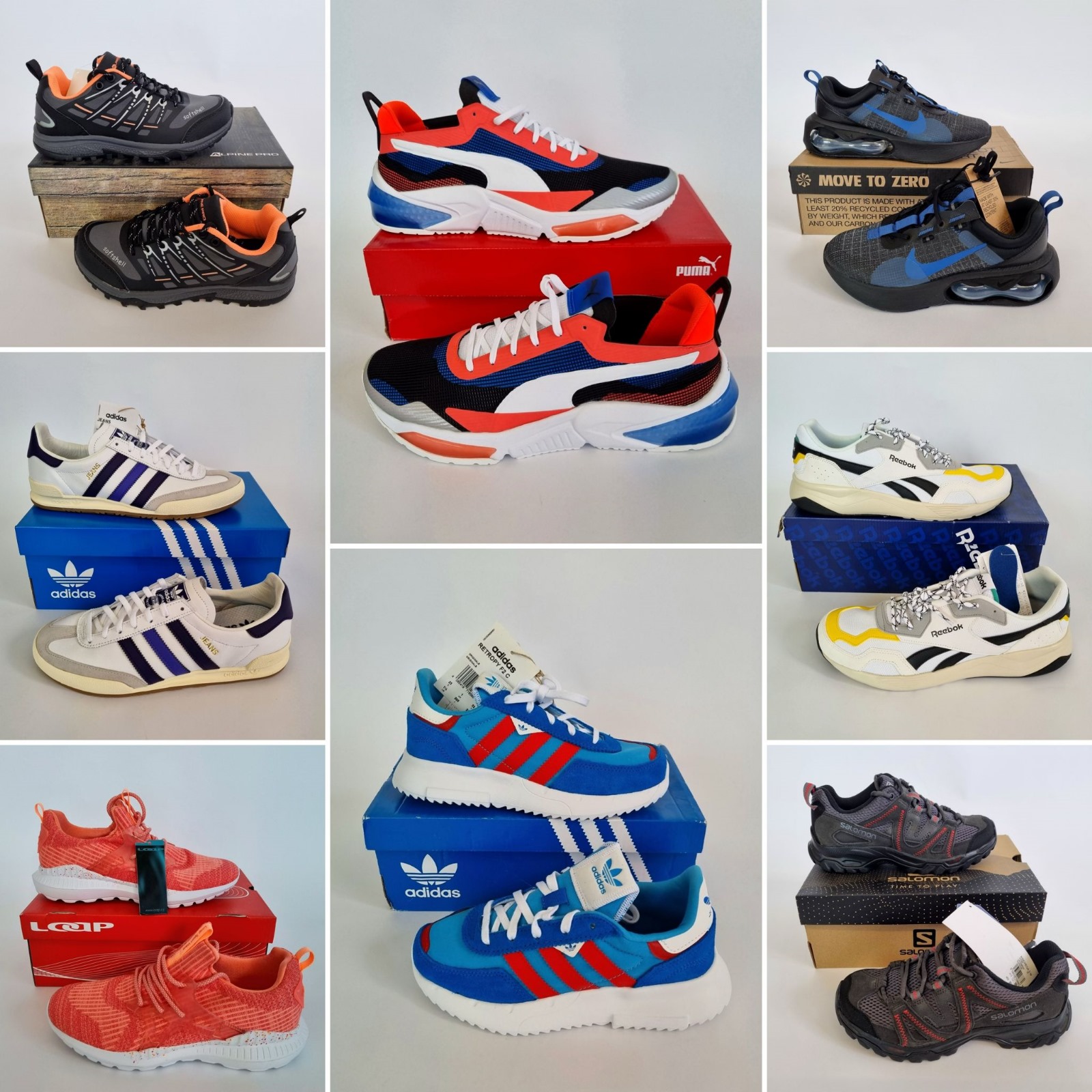MIX of sports and branded footwear
