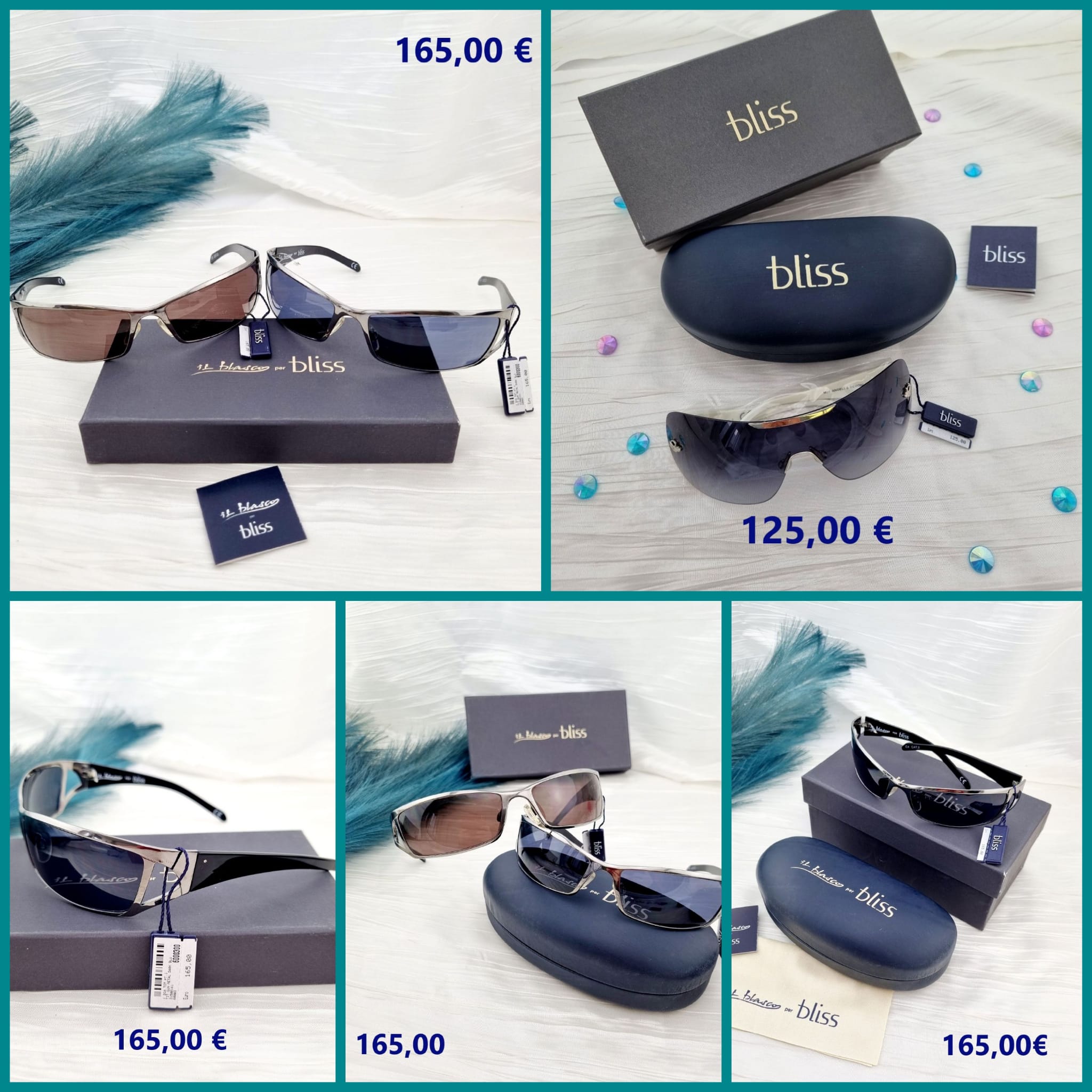 080060 Женские солнцезащитные очки от итальянского ювелирного завода Bliss