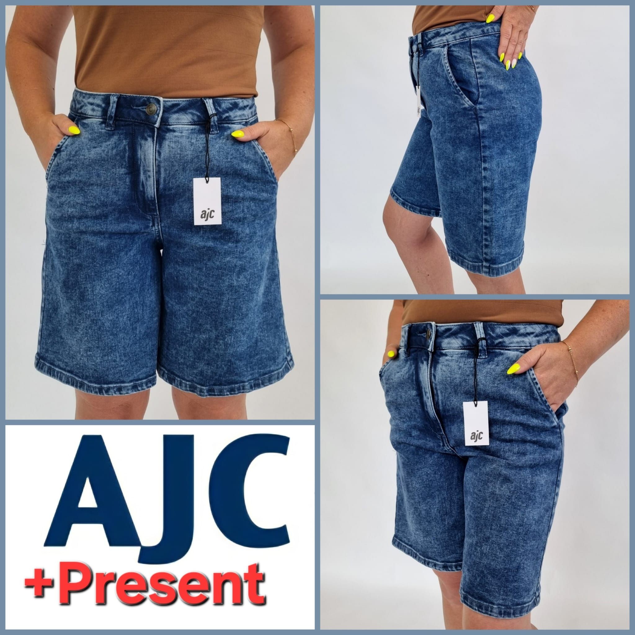 020240 Damen-Jeans-Bermudashorts AJC + Geschenk