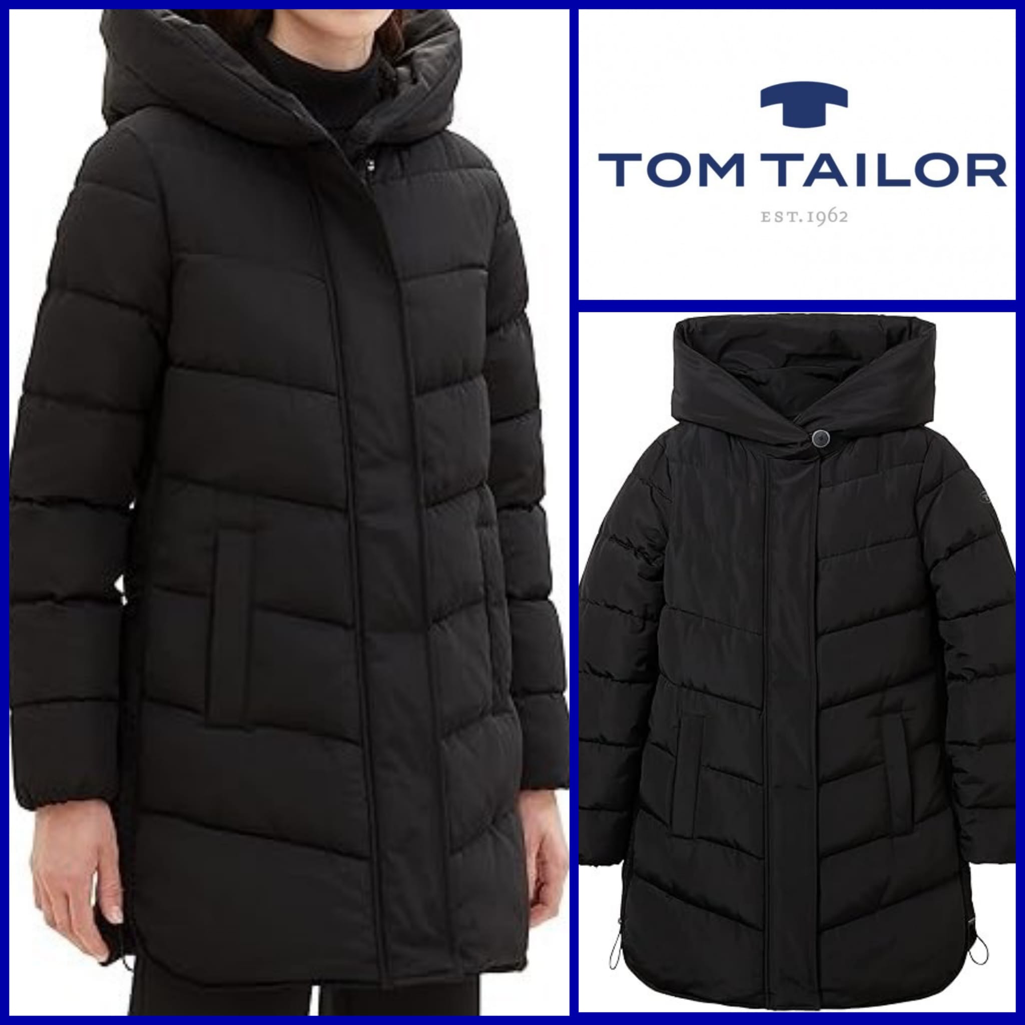 050177 Lange Damensteppjacke Tom Tailor