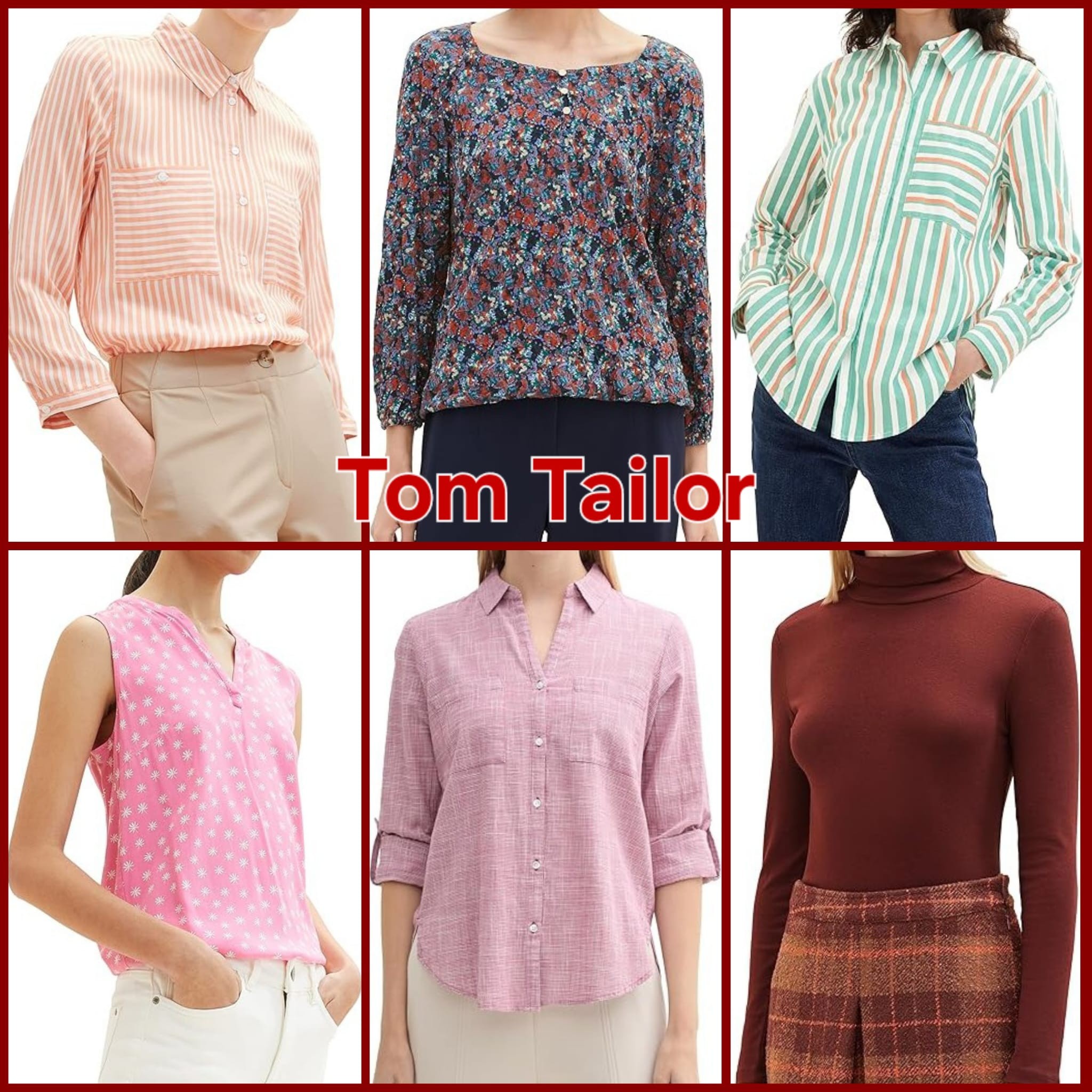 020277 Damen Blusen und T-Shirts Mix + von Tom Tailor
