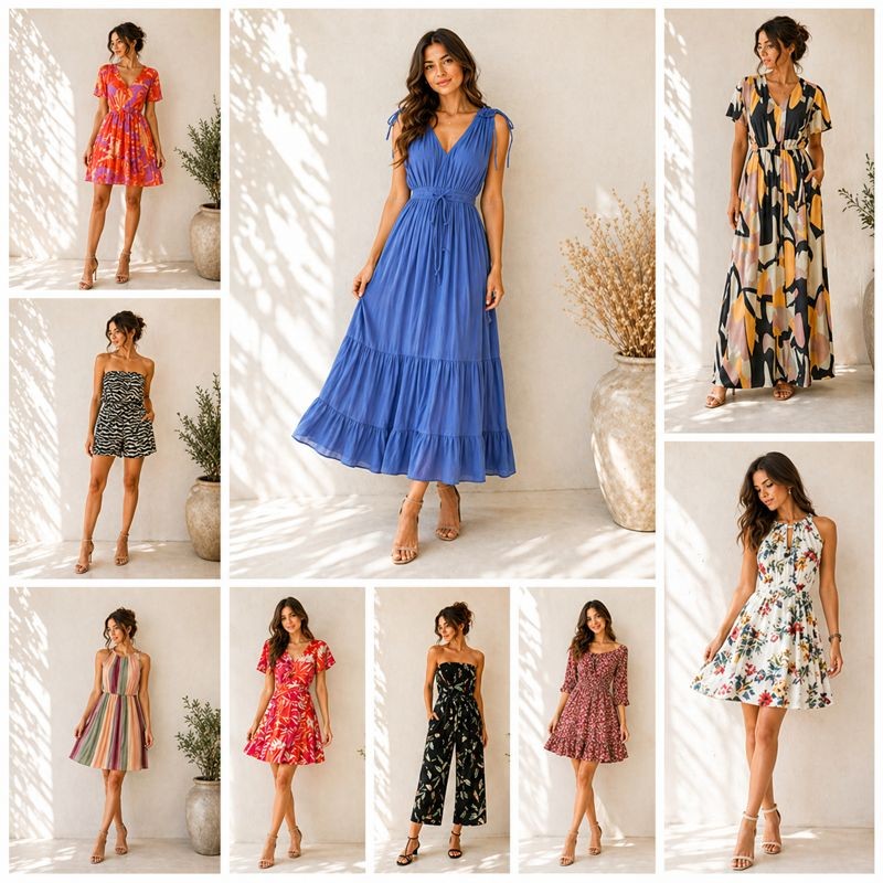 020287 Damen Sommerkleider Mix +