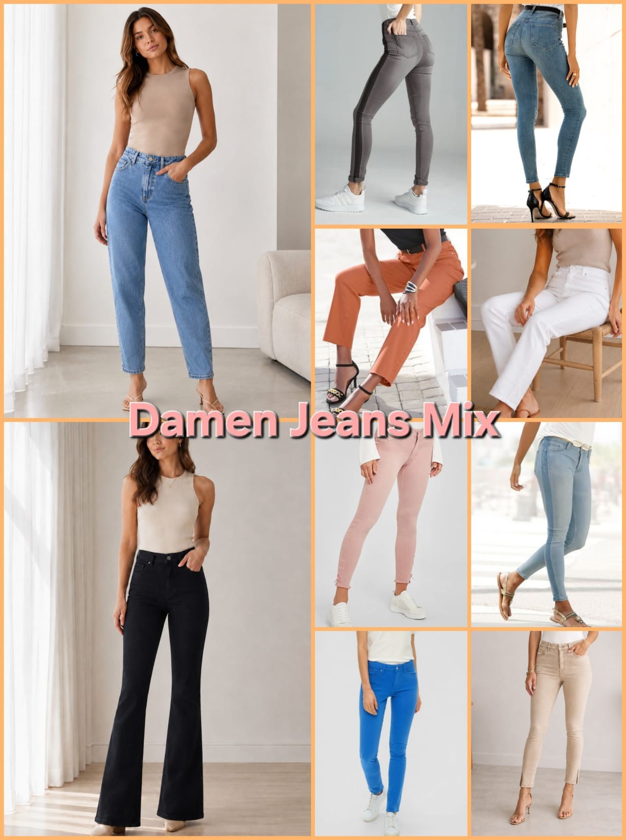 020292 Damen Jeans Mix