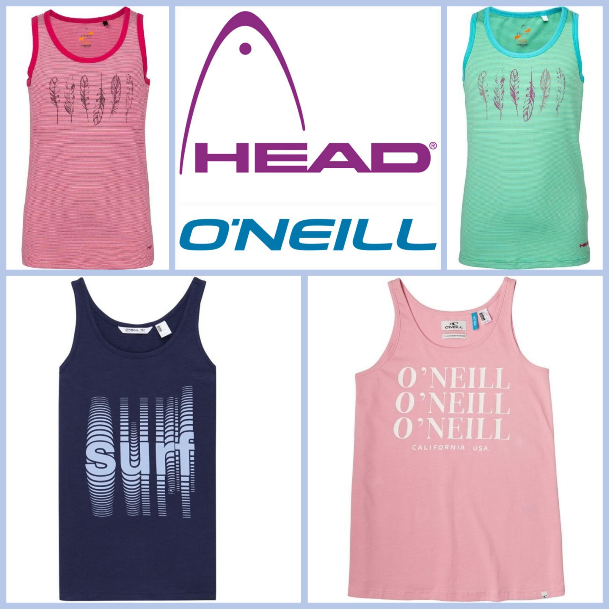 040055 Sommertops für Mädchen und junge Damen von O´Neill und Head