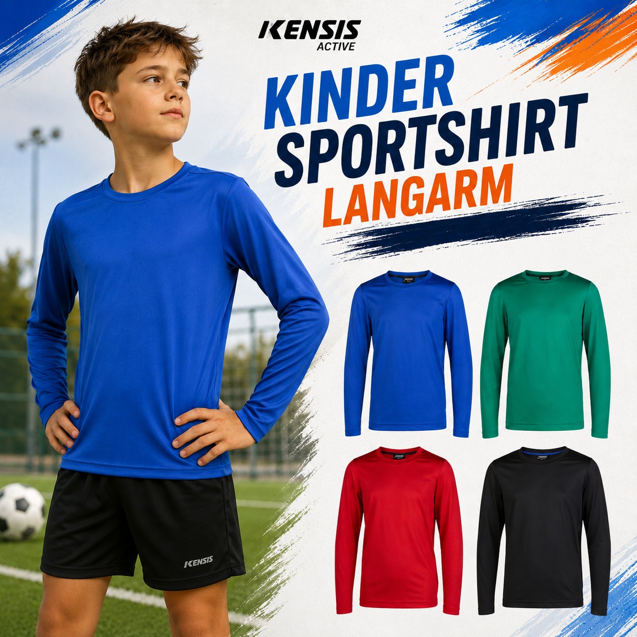 040085 Kinder Langarm-Sportshirt Kensis