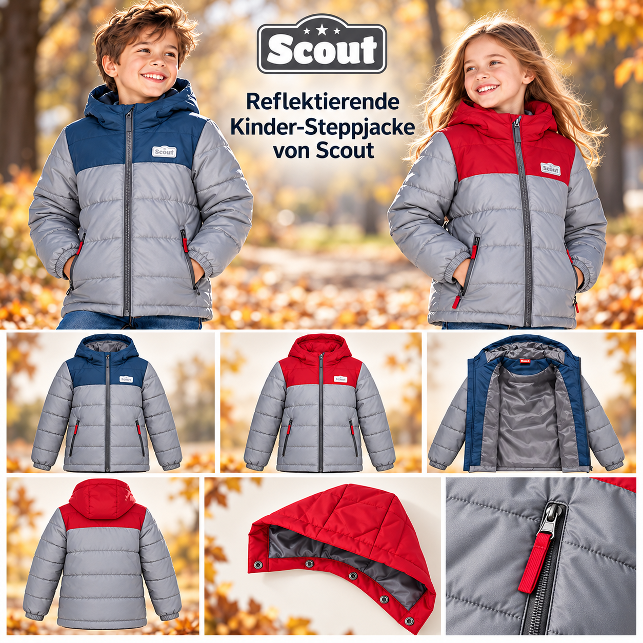050087 Reflektierende Kinder-Steppjacke von Scout