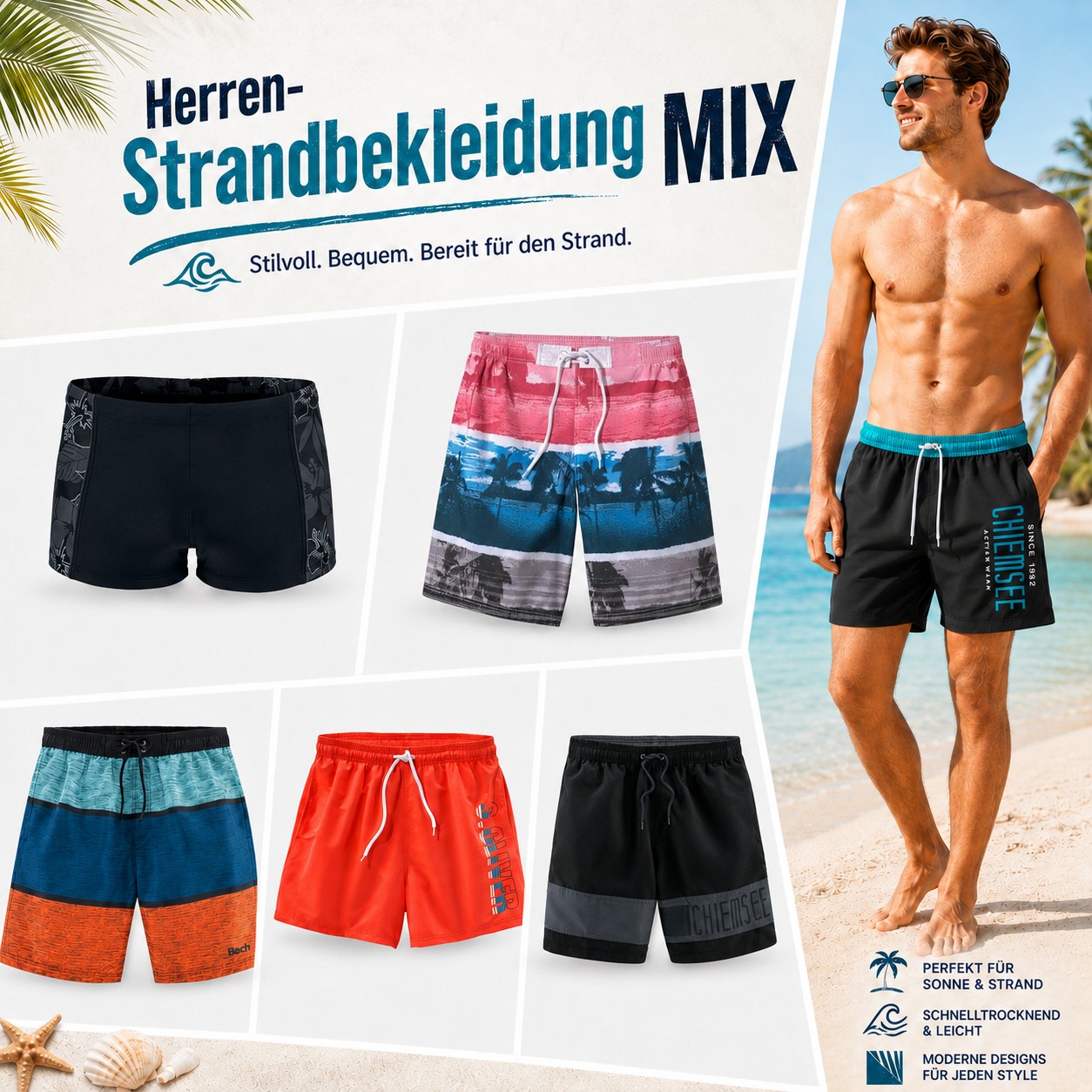 010034 Herren-Strandbekleidung MIX