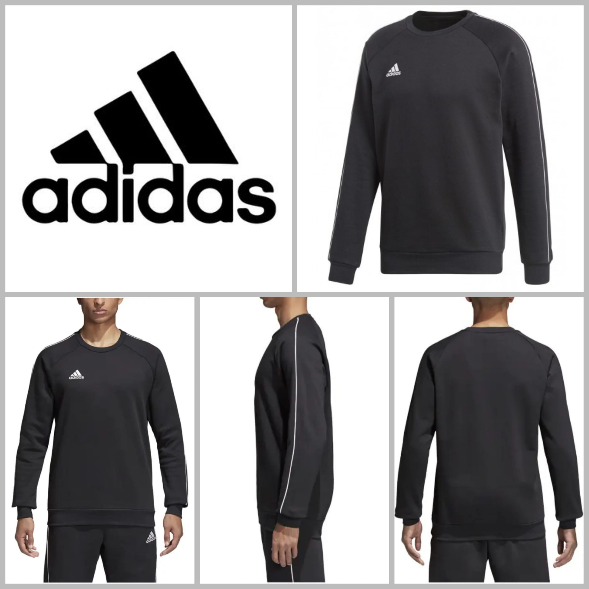 010082 Herren Sweatshirts Schwarz Adidas