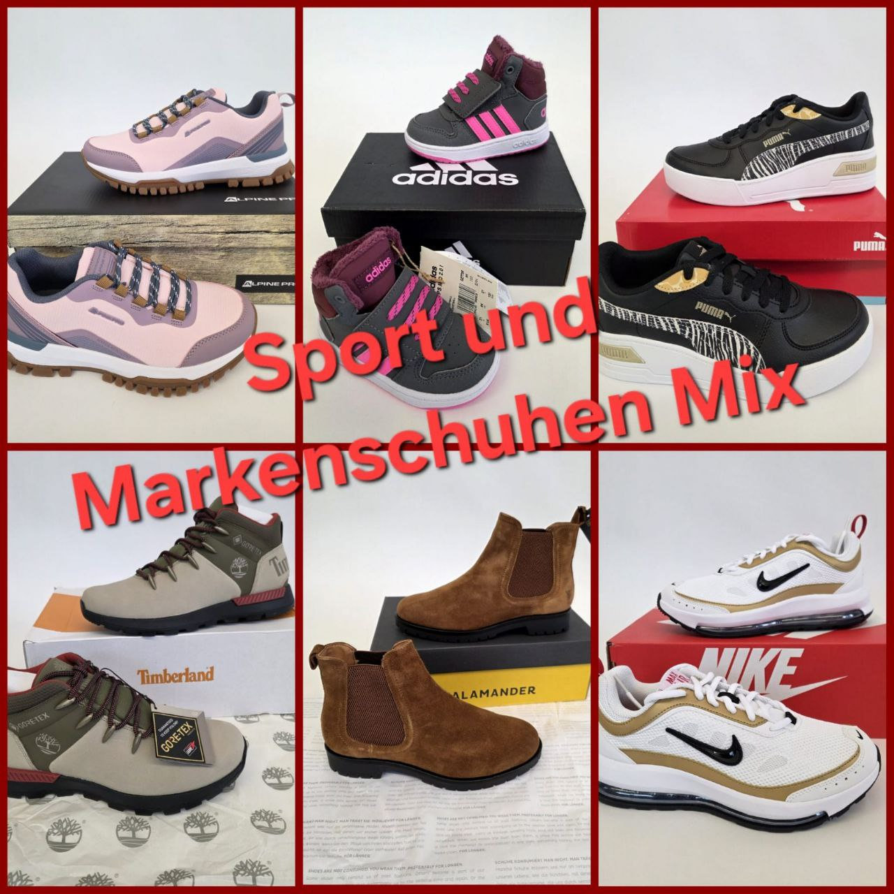 060082 Mix de chaussures de sport et de marque