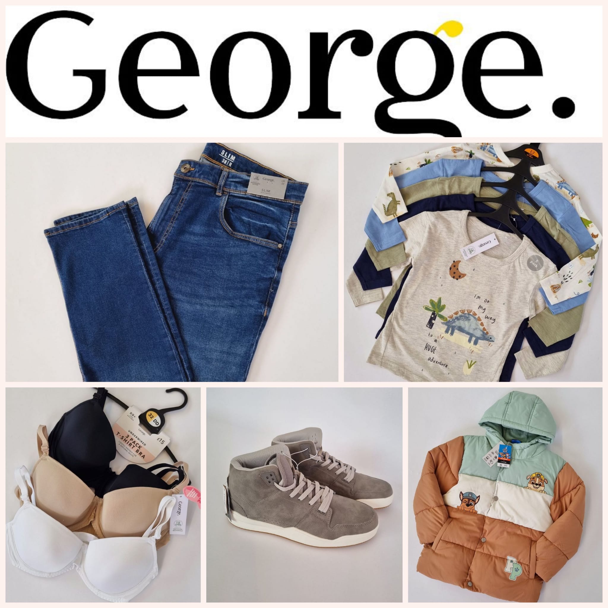 Mix of clothes and accessories from George 