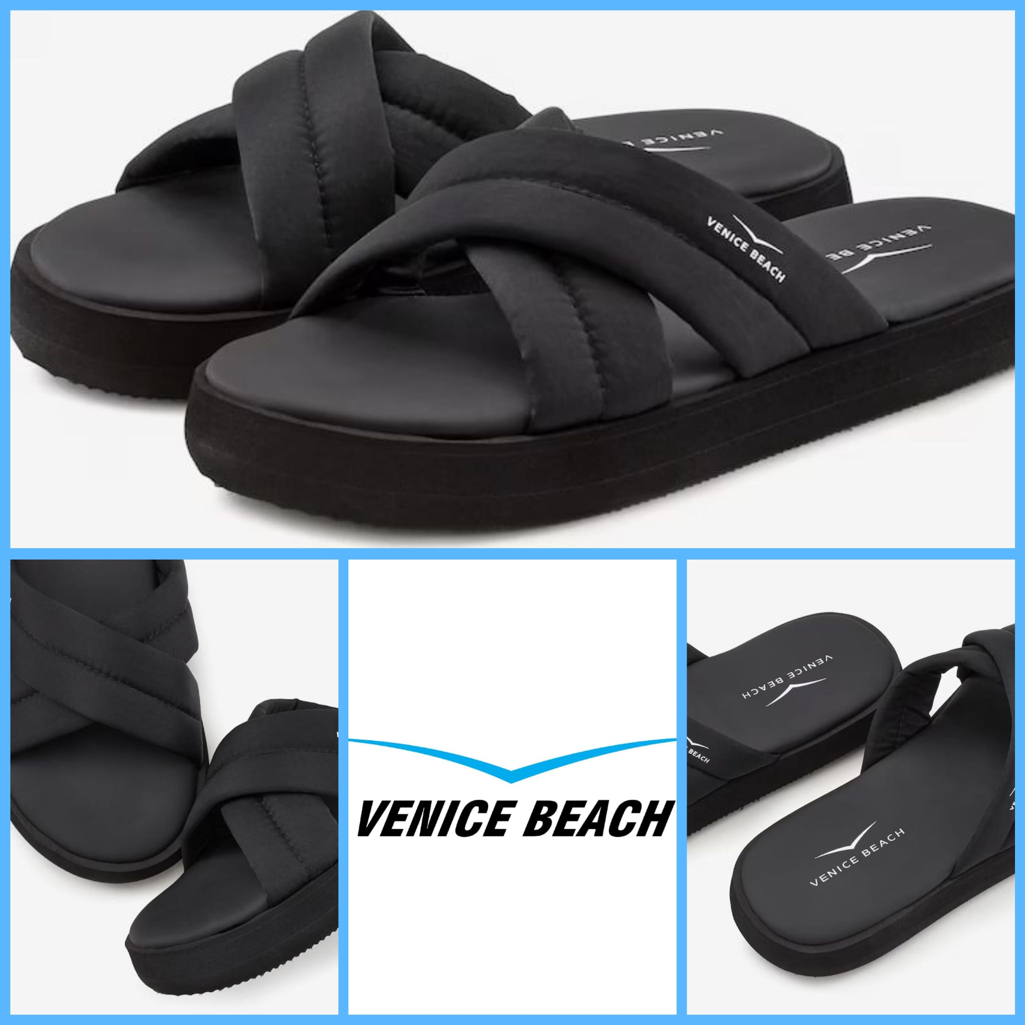 Schwarze Pantoletten für Frauen von Venice Beach