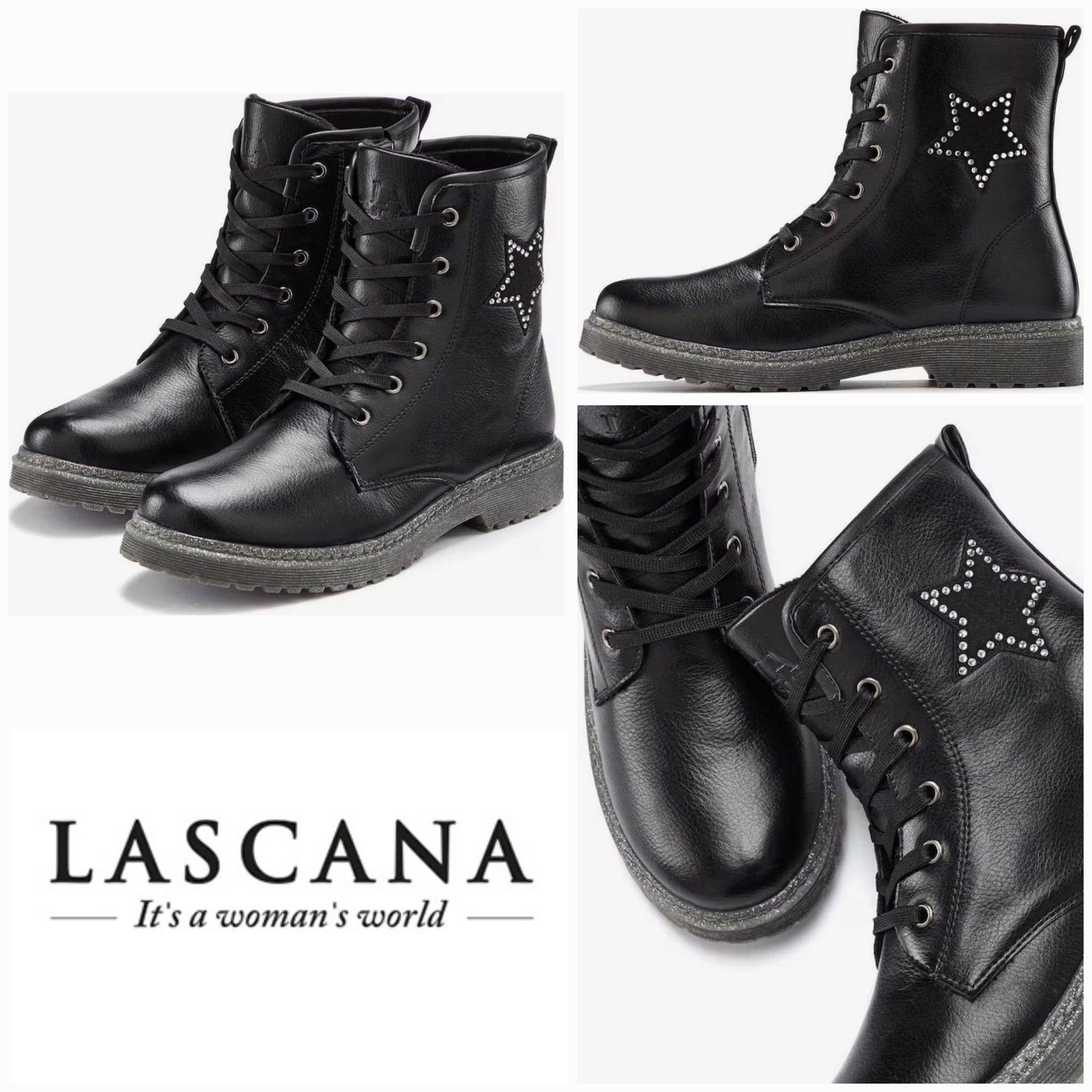 Женские черные ботинки Lascana