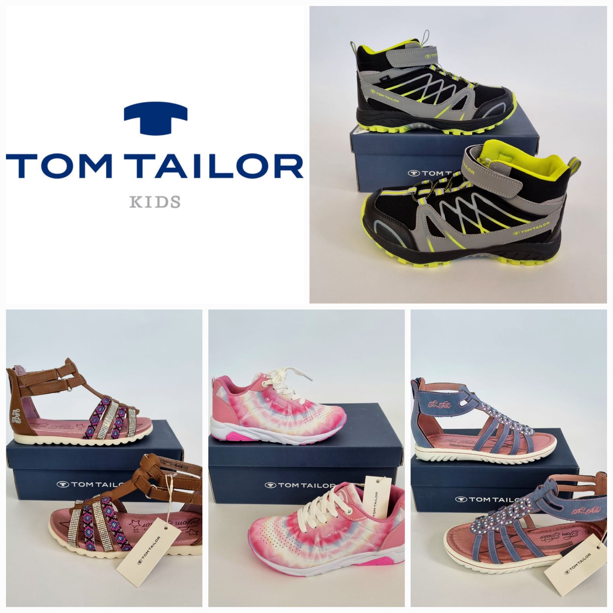 A mix of children's shoes by Tom Tailor