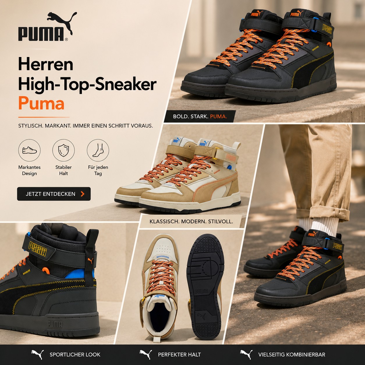060141 Baskets montantes homme Puma