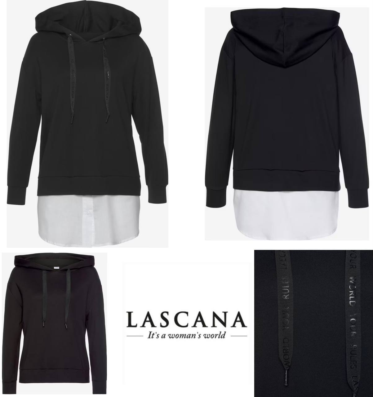 Damen-Kapuzenpullover von Lascana 2 in 1