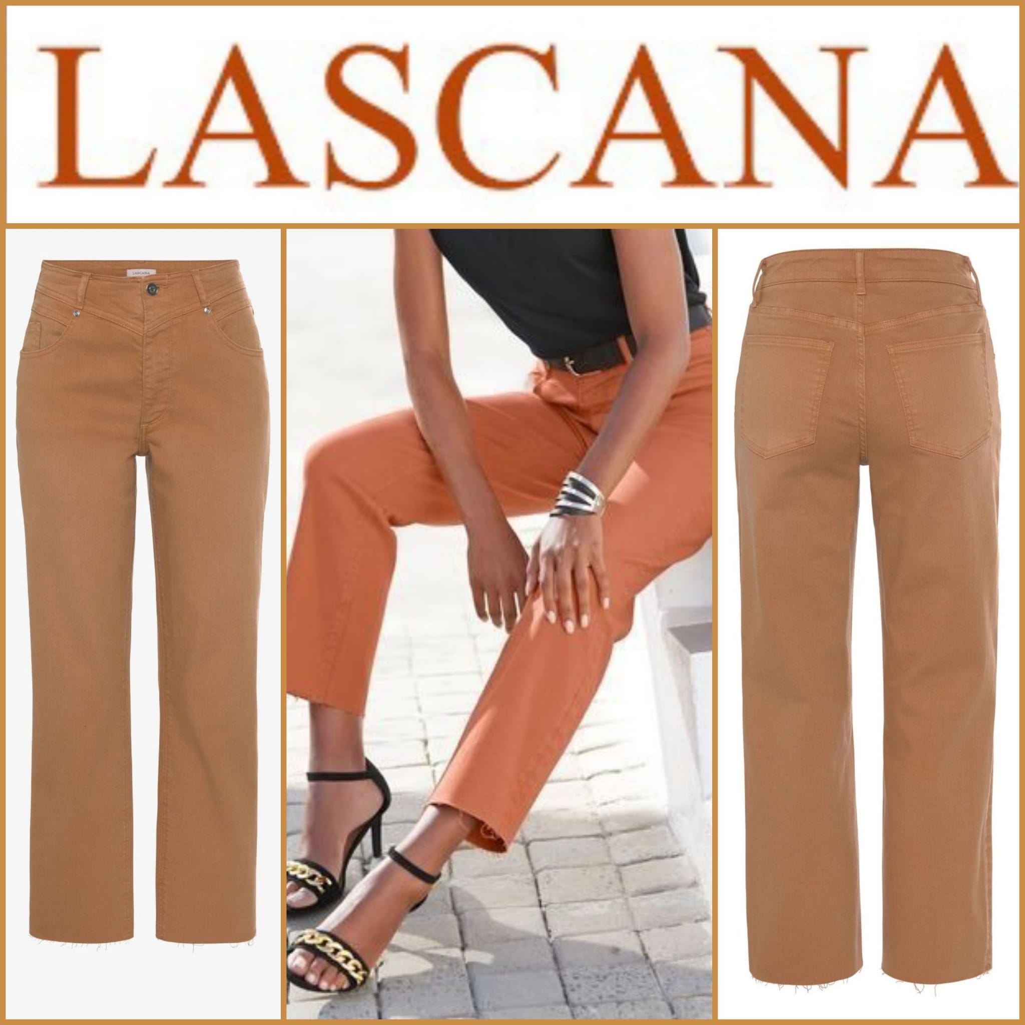 Women's terracotta jeans from Lascana