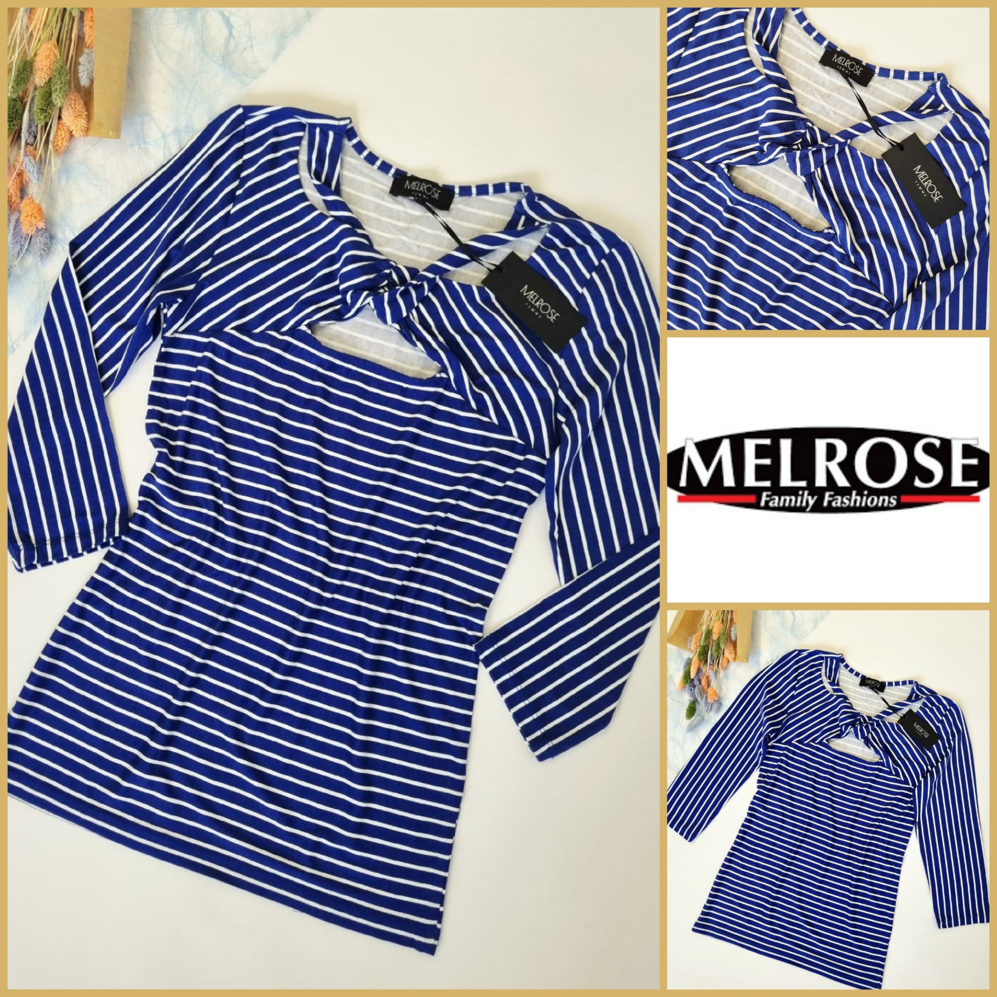020227 Damen-T-Shirt mit 3/4-Ärmeln Melrose